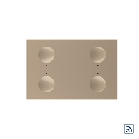 Modul intrerupator cvadruplu wireless cu touch Livolo standard Italian, Serie noua, auriu