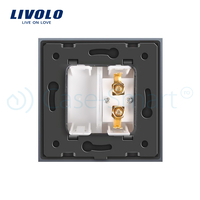 Priza redare sunet LIVOLO cu rama din sticla, gri