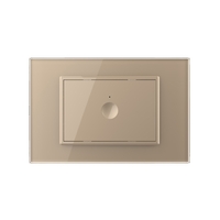 Intrerupator simplu cu touch Livolo cu rama din sticla, standard Italian - Serie noua, auriu