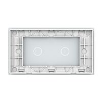 Panou Intrerupator Simplu + Simplu cu Touch LIVOLO din Sticla, Standard Italian - 4M, alb