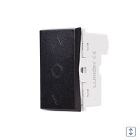 Modul Intrerupator Mecanic Jaluzele 1M LUXION, Standard Italian, negru
