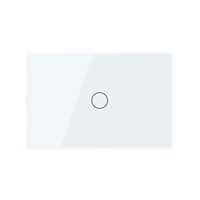 Intrerupator cap scara/cruce wireless cu touch Livolo din sticla - standard italian, alb