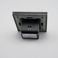 Lampa de Veghe LED cu Lumina Alb - Neutra LUXION cu Rama de Sticla, negru