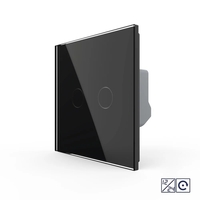 Intrerupator Dublu cu Revenire, Contact Uscat si 12/24V cu Touch LIVOLO – Serie Noua, negru