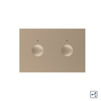 Modul intrerupator dublu cap scara / cap cruce cu touch Livolo standard Italian, Serie noua, auriu