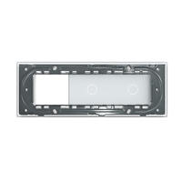 Panou Intrerupator Simplu + Simplu cu Priza LIVOLO din Sticla, Standard Italian - 6/7M, alb