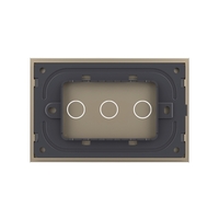 Panou intrerupator triplu cu touch Livolo din sticla, standard Italian - Serie noua, auriu