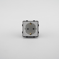 Modul Priza Simpla Fara Rama Din Sticla LUXION, alb