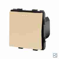 Modul Intrerupator Simplu Cap Scara Mecanic LUXION, auriu