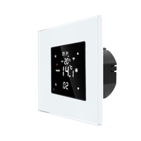Termostat Wi-Fi pentru incalzirea electrica LUXION cu Rama din Sticla, alb