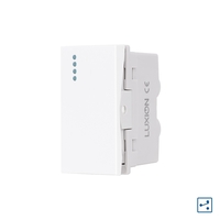Modul Intrerupator Simplu Cap-Cruce Mecanic 1M LUXION, Standard Italian, alb
