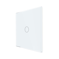 Panou Intrerupator Simplu cu Touch Din Sticla LUXION, alb