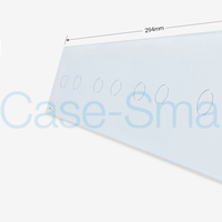 Panou intrerupator dublu+dublu+dublu+dublu cu touch Livolo din sticla, alb