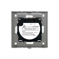 Intrerupator Simplu RF433 cu Touch din Sticla LUXION, alb