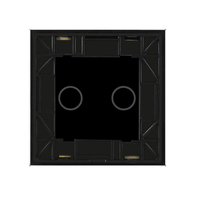 Panou intrerupator dublu cu touch Livolo din sticla, negru