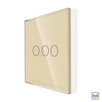 Telecomanda cu Touch Screen si 3 Canale RF433 LUXION, auriu