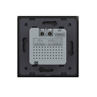 Intrerupator senzor de miscare PIR Livolo cu rama din sticla, negru