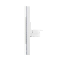 Priza Telefon + Blank cu Rama din Sticla LUXION, alb