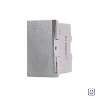 Modul Buton Revenire Mecanic (Sonerie) 1M LUXION, Standard Italian, gri