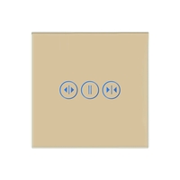 Intrerupator Wi-Fi Draperie cu Touch din Sticla LUXION, auriu