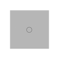 Panou Intrerupator Simplu cu Touch Din Sticla LUXION, gri