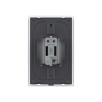 Intrerupator Simplu Cap Scara / Cruce cu Touch Livolo cu Rama Din Sticla 1M - Serie Noua, alb