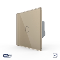 Intrerupator Simplu Cap / Cruce Wi-Fi cu Touch LIVOLO – Serie Noua, auriu