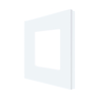 Rama Simpla LUXION Din Sticla, alb