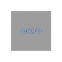 Intrerupator Draperie cu Touch din Sticla LUXION, gri