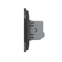 Intrerupator Simplu cu Touch LIVOLO cu Rama din Sticla - Protocol ZigBee EC, negru