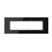 Rama din sticla Livolo standard Italian 6/7 module - Serie noua, negru