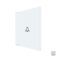 Panou Buton Sonerie cu Touch Din Sticla LUXION, alb