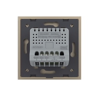 Intrerupatorul Dublu cu Touch LIVOLO cu Rama Din Sticla - Protocol Zigbee EC, auriu