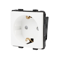 Modul Priza Simpla Fara Rama Din Sticla LUXION, alb