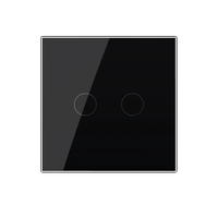 Telecomanda EC Tip Panou Dublu cu Touch LIVOLO din Sticla Securizata, negru