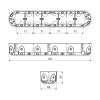 Doza aparataj cvintupla pentru rigips Kopos KPL64-50/5LDNA