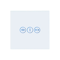 Intrerupator Wi-Fi Draperie cu Touch din Sticla LUXION, alb