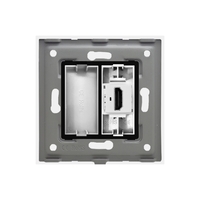 Priza HDMI cu Rama din Sticla LUXION, alb