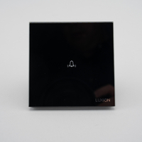 Buton Sonerie cu Touch, cu Revenire, din Sticla LUXION, negru