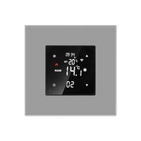 Termostat Wi-Fi pentru incalzirea electrica LUXION cu Rama din Sticla, gri