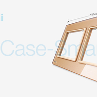 Rama priza dubla Livolo din sticla, auriu