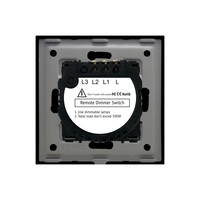 Intrerupator Dublu cu Variator si Touch din Sticla LUXION, RF433, negru