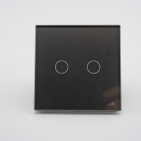 Intrerupator Dublu cu Touch din Sticla LUXION, 500W, gri