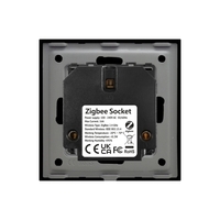 Priza Inteligenta cu Protocol Zigbee si Monitorizare Consum cu Rama Din Sticla LUXION, negru