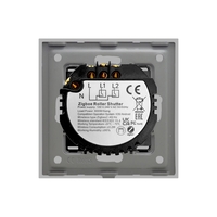 Intrerupator Rulouri cu Touch din Sticla LUXION, Protocol Zigbee Tuya, gri