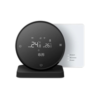 Termostat pentru centrala pe gaz BeOk BOT-R7-X-WIFI, Aplicatie, Programare, Incarcare USB, Baterii, negru