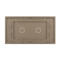 Panou Intrerupator Simplu + Simplu cu Touch LIVOLO din Sticla, Standard Italian - 4M, auriu