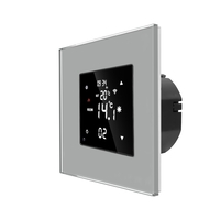 Termostat Wi-Fi pentru incalzirea electrica LUXION cu Rama din Sticla, gri