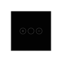 Panou Intrerupator Variator cu Touch Din Sticla LUXION, negru