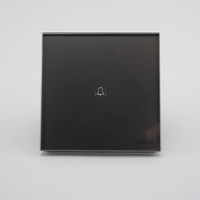 Buton Sonerie cu Touch, cu Revenire, din Sticla LUXION, gri